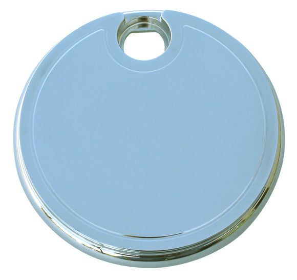 Chrome billet fuel door (Part 908310), smooth, fits 1992-2007 Harley-Davidson FLH models