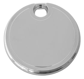 Smooth chrome billet fuel door with keyhole cutout for Harley-Davidson FL Touring 2008–2020