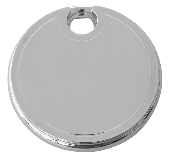 Smooth chrome billet fuel door with keyhole cutout for Harley-Davidson FL Touring 2008–2020