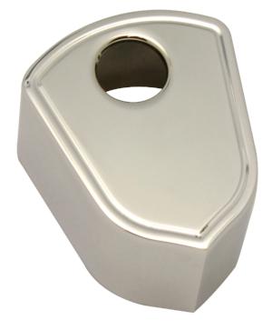 Smooth chrome billet ignition switch cover with round hole, fits 2007–2013 Harley FLHT/FLTR/FLHX and FL Trike