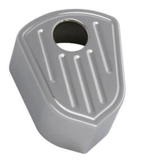 Ball-milled chrome billet ignition switch cover, CNC-machined billet aluminum, fits 1993–2006 Harley FLHT & FLTR