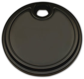 Smooth black billet aluminum fuel door, CNC‑machined and anodized, direct replacement for 2008–2020 Harley‑Davidson FL Touring models