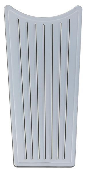 Chrome ball-milled billet dash insert (tank panel) with vertical milled grooves, Part 908335, fits Harley-Davidson Electra Glide and Road Glide