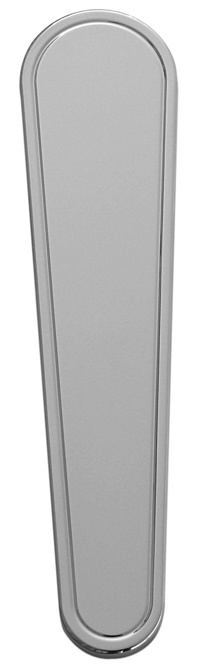 Pro-One smooth billet chrome dash insert (Part 908360) for Harley Touring 2008–2023, elongated teardrop center-console trim