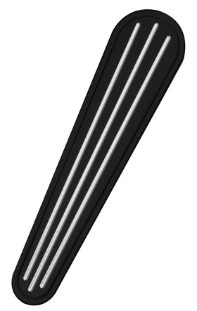 908355B black anodized billet aluminum dash insert with three milled silver grooves for 2006-2007 Harley-Davidson FLHX Street Glide