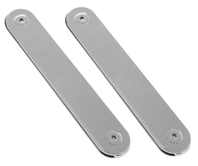 Pair of smooth chrome billet aluminum turn signal eliminators, CNC machined for Harley Street Glide (908370)