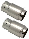 Smooth Chrome Billet Fork Slider Covers, Pair