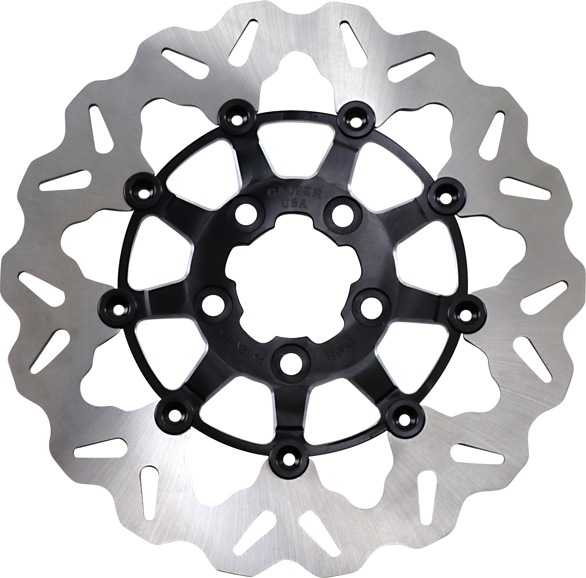 GBRAKES Rear Wave? Rotor - Black Carrier DF681CW-C
