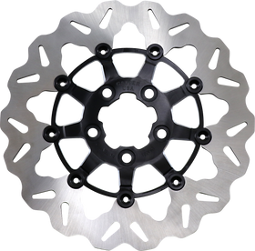 GBRAKES Rear Wave? Rotor - Black Carrier DF681CW-C