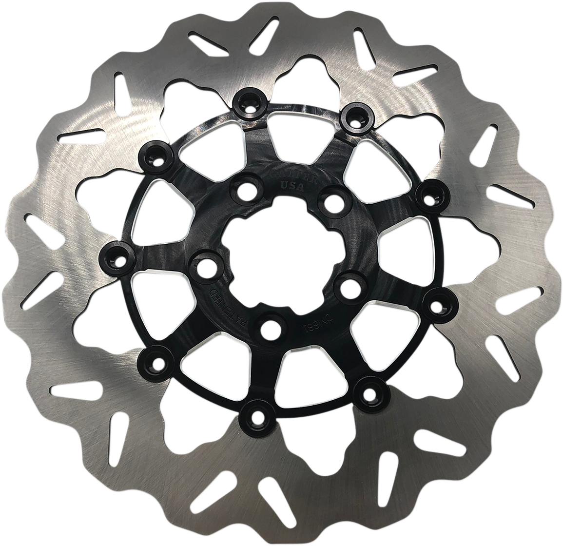 GBRAKES Rear Wave? Rotor - Black Carrier DF681CWS-C