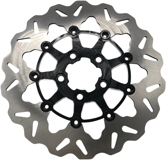 GBRAKES Rear Wave? Rotor - Black Carrier DF681CWS-C