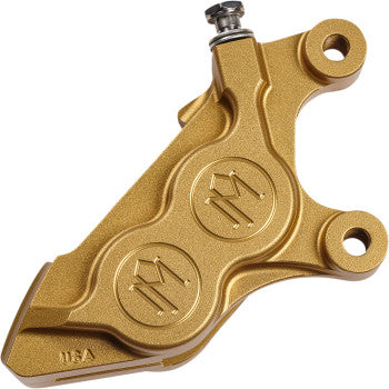 Performance Machine 4 Piston Caliper Front - Gold