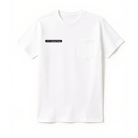 White t-shirt with a black Speed Kings MFG AMF Style logo on a white background