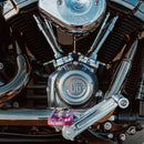 Aluminium M8 Softail adjustable brake arm chrome