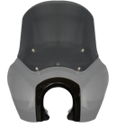 Smoked motorcycle windshield with gray front fairing