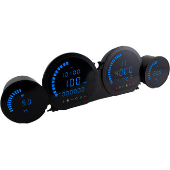 KOSO - HD-03 FOUR PIECE GAUGE KIT - BLUE DISPLAY - '14-20 TOURING