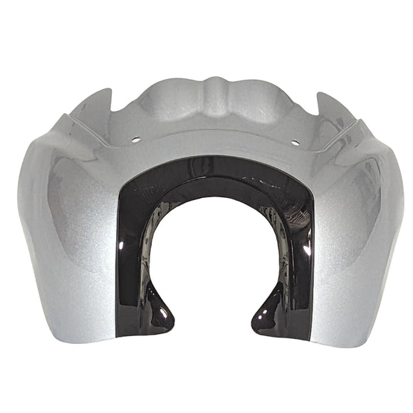 Barracuda silver motorcycle headlight fairing