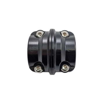 OG Moto billet clutch and brake perch clamp pair, black anodized CNC-machined 6061 T6 aluminum