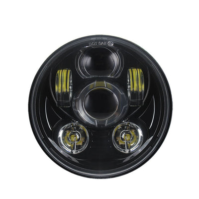 5.75" OG projector LED headlight for Harley‑Davidson, black housing