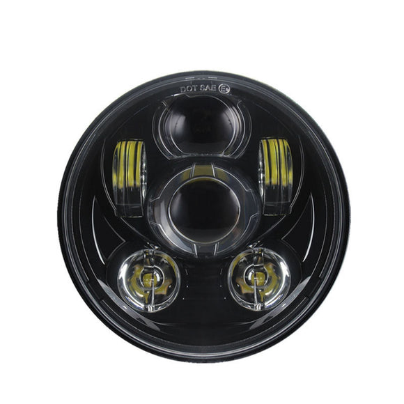 5.75" OG projector LED headlight for Harley‑Davidson, black housing