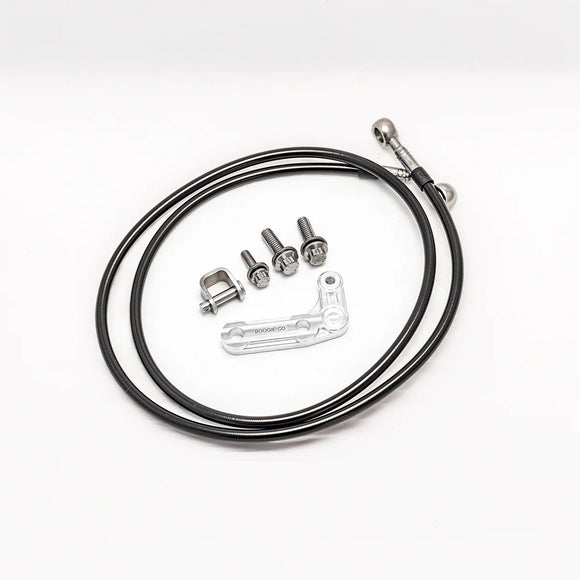 Boogie Co Full Kit for 2018 - 2025 Harley Davidson Lowrider ST S and M8 Softail modesl to install Beringer High Performance Rear Brake Master Cylinder. Compatible with Mid Controls