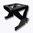 Solo Tour Pack Mount for Lowrider S and ST by Boogie Co in Black with Chrome Hardware
