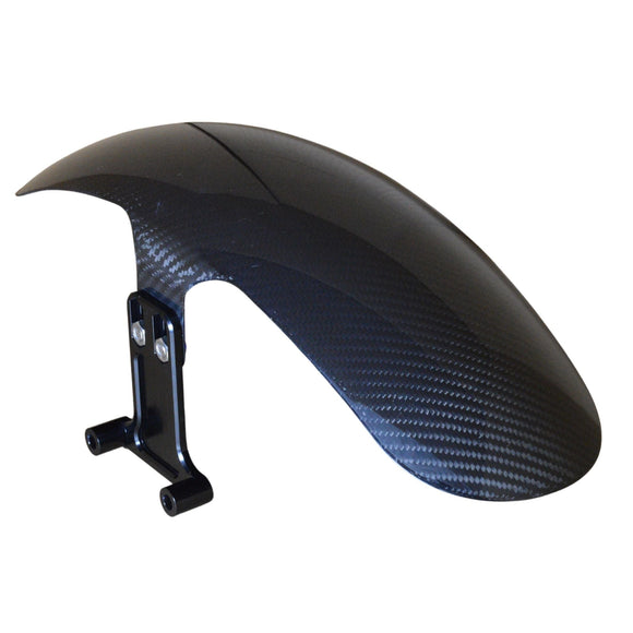 OG Bagger Shorty carbon fiber front fender — gloss 3K twill for 2023 and earlier Touring baggers