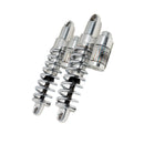 RWD RS-2 rear shocks for Harley FXR with polished body and chrome springs