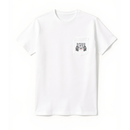 White t-shirt with crossed flags logo on the chest against a white background. T-shirt for Harley Davidson and Motorcycle fans by Speed-Kings