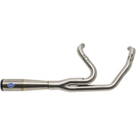 S&S CYCLE - DIAMONDBACL 2-1 EXHAUST SYSTEM - STAINLESS STEEL - '17-22 TOURING - 0