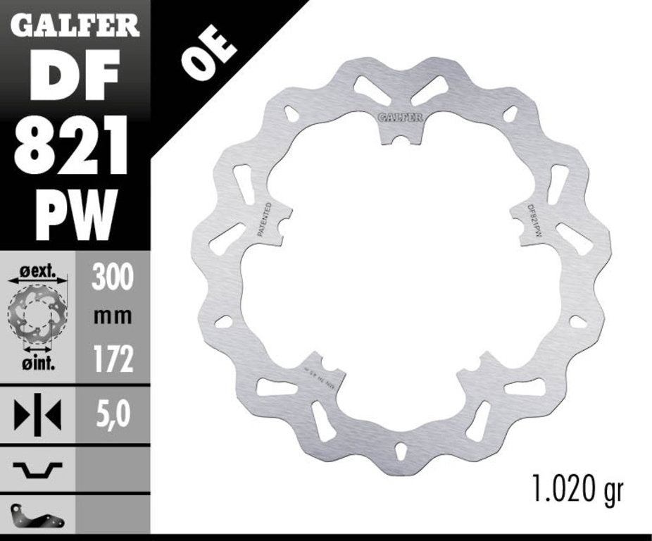 Galfer Wave Rotor - Cast Wheel