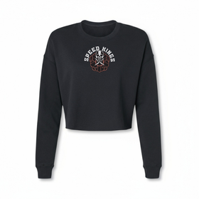 Death Blooms Moto Sweatshirt for Women by Speed-Kings in Black on a white background