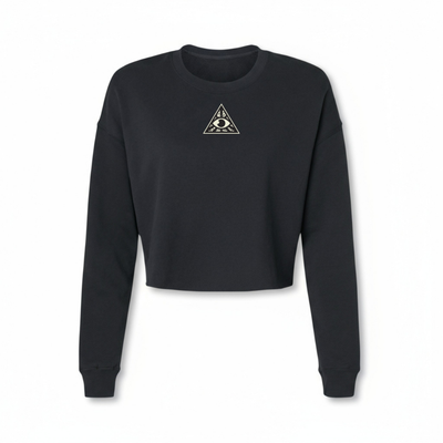 Speed-Kings All Seeing Eye Women's Crop Top in Black 