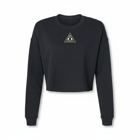 Speed-Kings All Seeing Eye Women's Crop Top in Black 