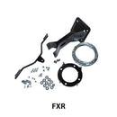RWD V-Twin FXR fairing mount kit with mounting brackets, hardware and 7-inch headlight ring adapter
