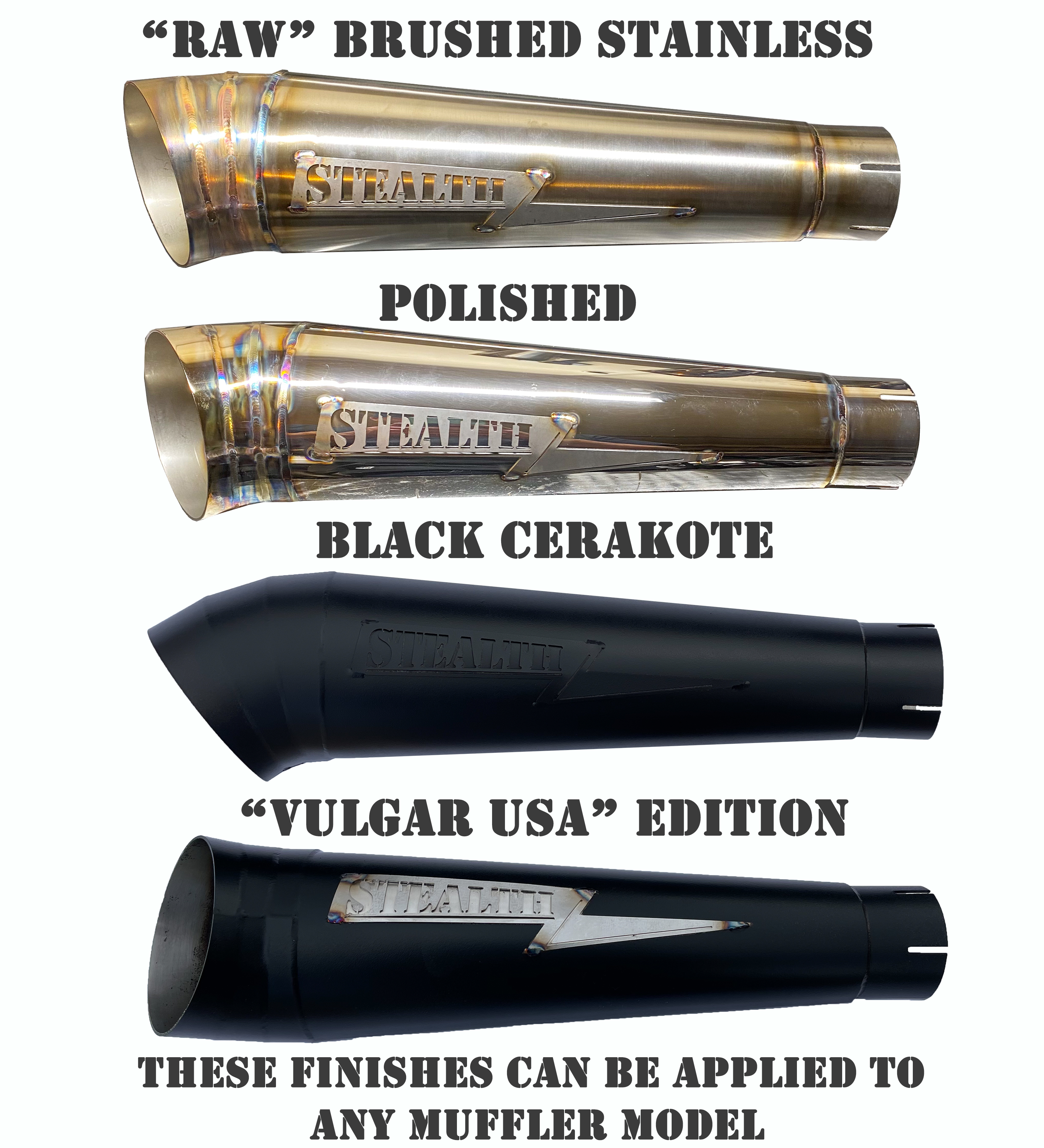 STEALTH PIPES 17-23 Softail/Lowrider/Fatbob/Streetbob Exhaust