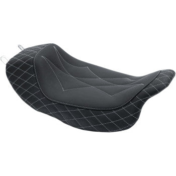 MUSTANG - REVERSE JOURNEY SOLO SEAT - DIAMOND STITCH, GRAY THREAD - '08-21 TOURING - 0