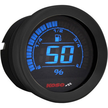 KOSO - 2" REPLACEMENT FUEL LEVEL GAUGE - BLACK - '04-13 TOURING
