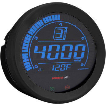 KOSO - REPLACEMENT 4" TACHOMETER GAUGE - BLACK - '04-13 TOURING