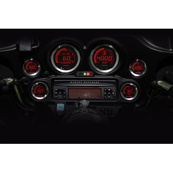 KOSO - UNIVERSAL SIX PIECE GAUGE KIT - SILVER - '04-13 TOURING