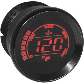 KOSO - HD-02 OIL TEMPERATURE GAUGE - 2" - BLACK - '04-13 TOURING - 0