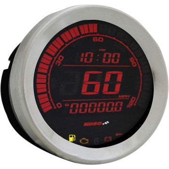 KOSO - REPLACEMENT GAUGE - 4" SPEEDOMETER - CHROME - '04-13 TOURING - 0