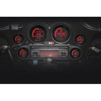 KOSO - UNIVERSAL SIX PIECE GAUGE KIT - BLACK - '04-13 TOURING