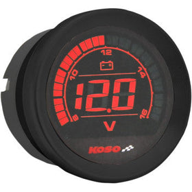 KOSO - REPLACEMENT 2" VOLTMETER GUAGE - BLACK - '04-13 TOURING - 0