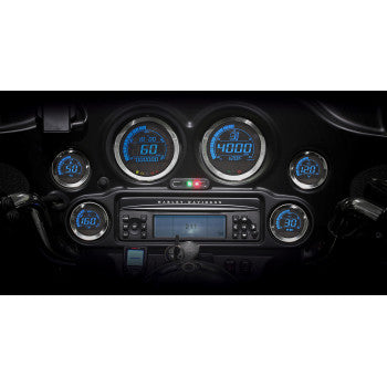 KOSO - HD-02 SIX PIECE GAUGE KIT - SILVER - '04-13 TOURING