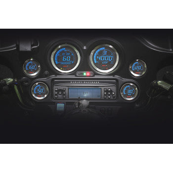 KOSO - UNIVERSAL SIX PIECE GAUGE KIT - SILVER - '04-13 TOURING