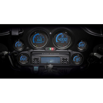 KOSO - HD-02 SIX PIECE GAUGE KIT - BLACK - '04-13 TOURING