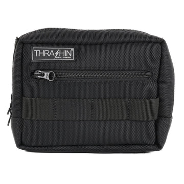 Thrashin Handlebar Bag in Black Canvas for Dyna Softail Harley Baggers and Sportsters