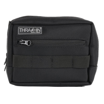 Thrashin Handlebar Bag in Black Canvas for Dyna Softail Harley Baggers and Sportsters