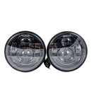 Harley‑Davidson Fat Bob (FXDF) OG LED headlight pair, black diecast housing